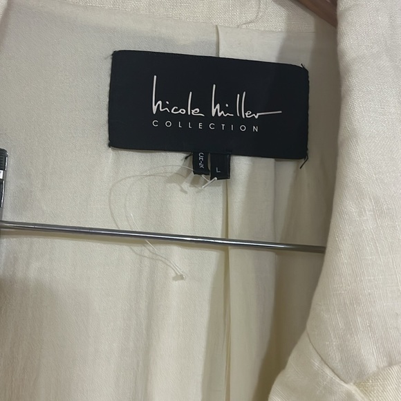 Nicole Miller, Collection blazer One 100% linen size, L oversize NWT - Picture 7 of 10